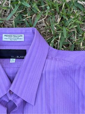 Bill Blass Premier Pima Cotton Men's 17½ French Cuff Button-Up | Deep Purple